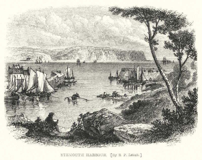 Eyemouth Hafen (Gravur) von Richard Principal (after) Leitch