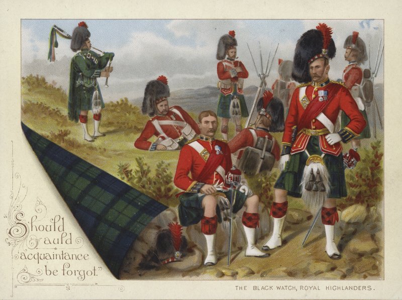 The Black Watch, Royal Highlanders (Chromolithographie) von Richard Simkin