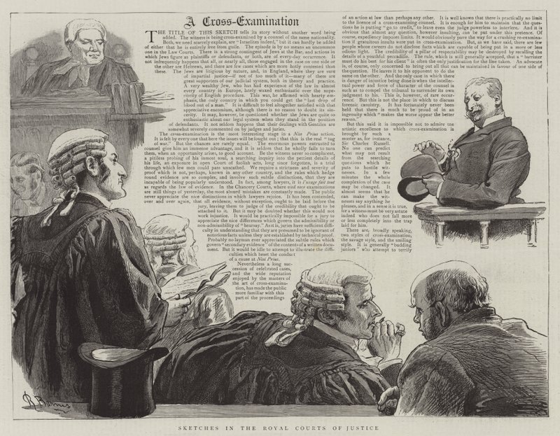Skizzen in den Royal Courts of Justice von Robert Barnes