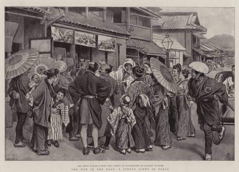 Der Krieg im Osten, Straßenszene in Tokio von Robert Barnes