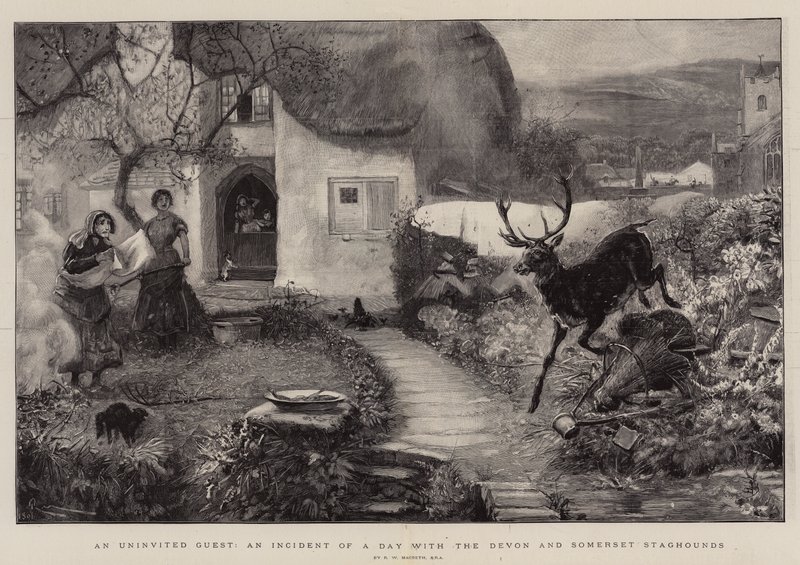 Ein ungebetener Gast, ein Vorfall eines Tages mit Devon und Somerset Staghounds von Robert Walker Macbeth