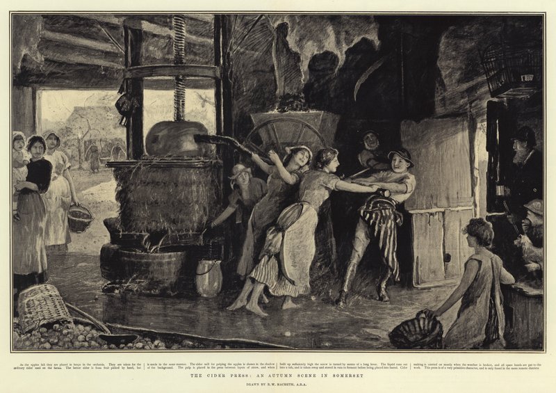 Die Apfelpresse, eine Herbstszene in Somerset von Robert Walker Macbeth