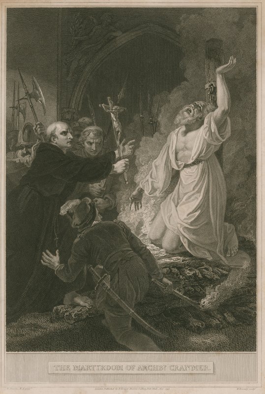 Das Martyrium von Erzbischof Cranmer von Robert Smirke