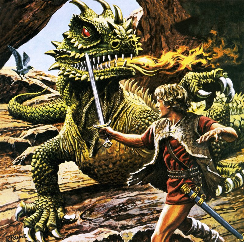 Siegfrieds Kampf mit dem Drachen von Roger Payne