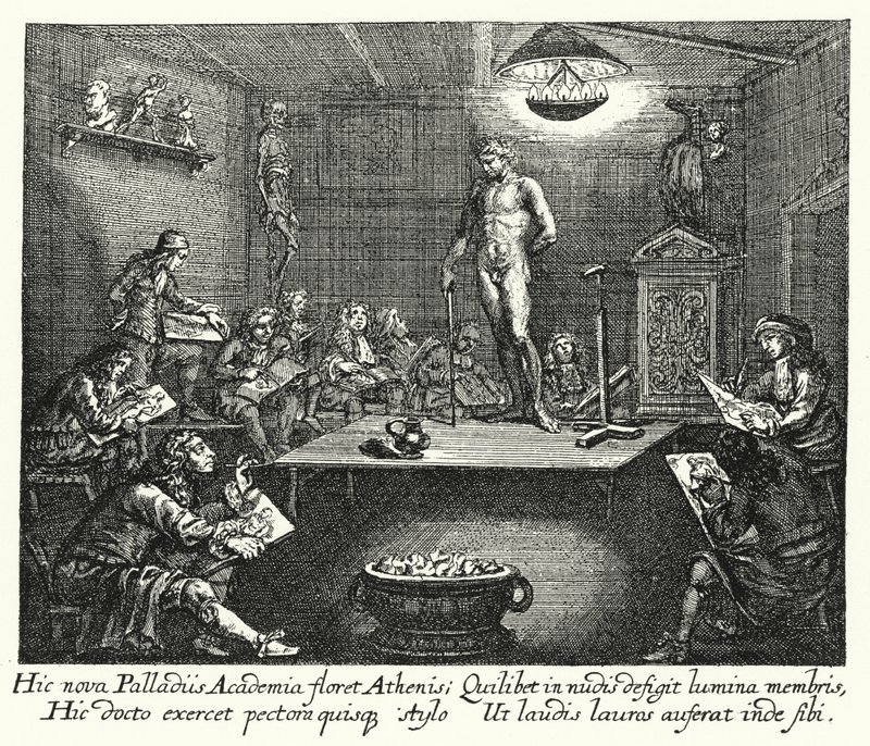 Die Akademie von Romeyn de (after) Hooghe