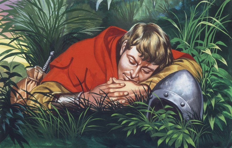 Ritter ruht sich aus von Ron Embleton