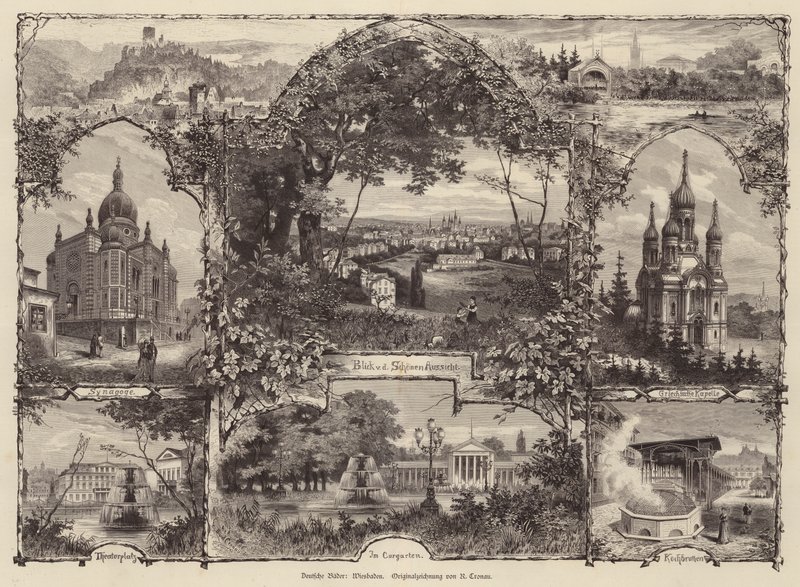 Szenen aus Wiesbaden, Deutschland von Rudolf (after) Cronau