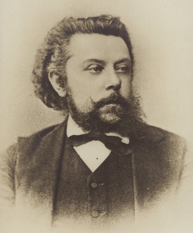 Porträt von Modest Mussorgsky von Russian Photographer