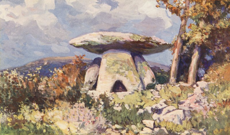 Dolmen von Grandmont (Farblithografie) von Sabine Baring Gould