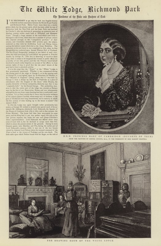 Die Weiße Lodge, Richmond Park von Samuel Cousins