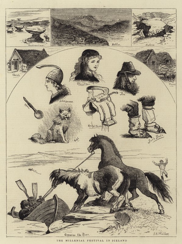 Das Milleniumsfest in Island von Samuel Edmund Waller