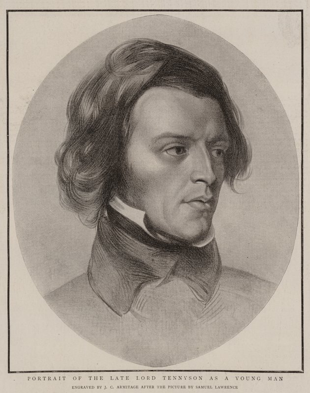 Porträt des verstorbenen Lord Tennyson als junger Mann von Samuel Lawrence