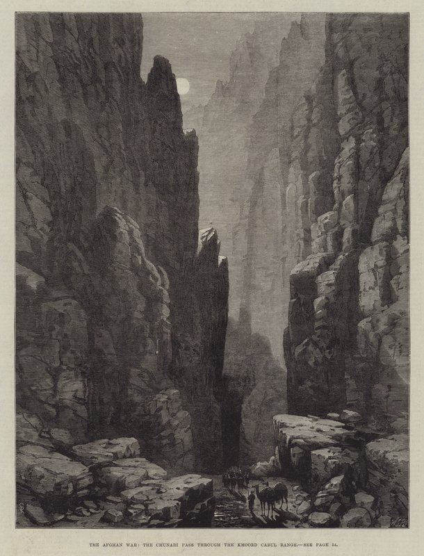 Der Afghanische Krieg, der Chunari-Pass durch das Khoord Cabul-Gebirge von Samuel Read