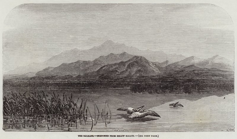 Der Balkan, skizziert von unterhalb von Galatz von Samuel Read