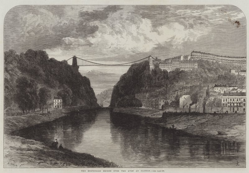 Die Hängebrücke über den Avon bei Clifton von Samuel Read