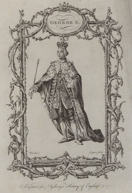 George III (Gravur) von Samuel (after) Wale