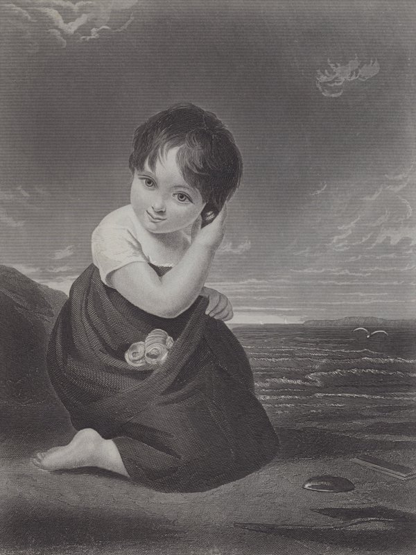 Eine Botschaft aus dem Meer (Gravur) von Samuel Cousins