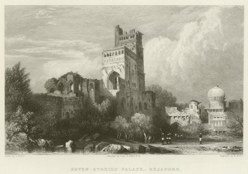 Siebenstöckiger Palast in Bejapore von Samuel Prout