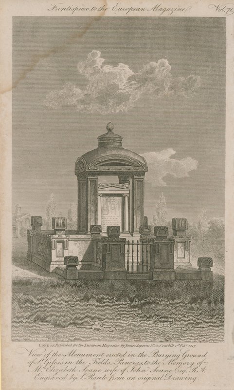 Denkmal für Elizabeth Soane von Samuel Rawle