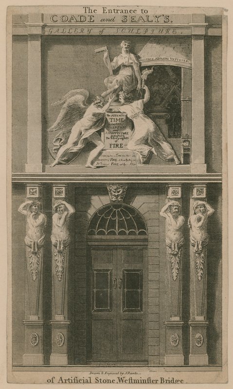 Der Eingang zu Coade und Sealy