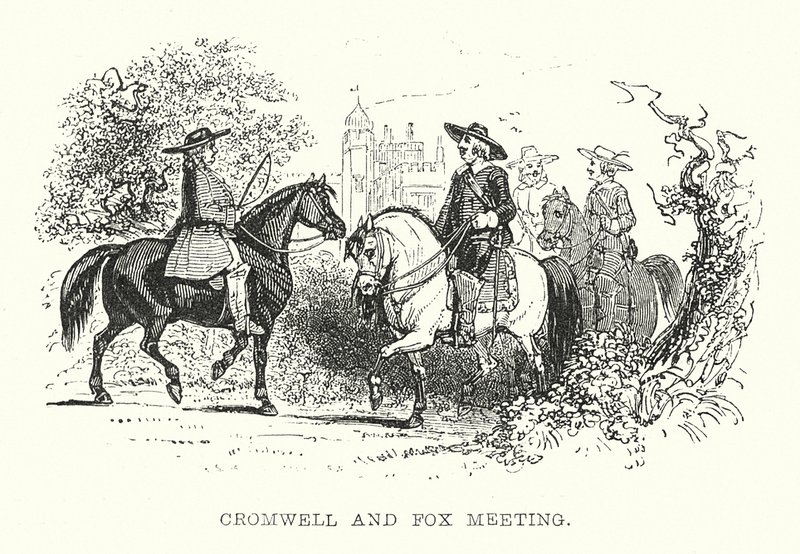 Cromwell und Fox treffen sich (Gravur) von Samuel Williams