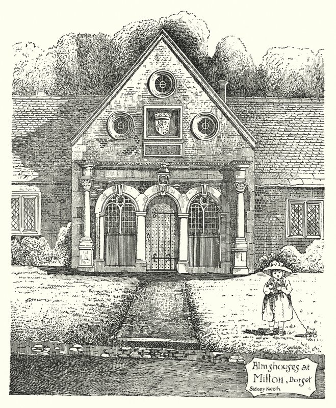 Almshouses in Milton, Dorset von Sidney Heath
