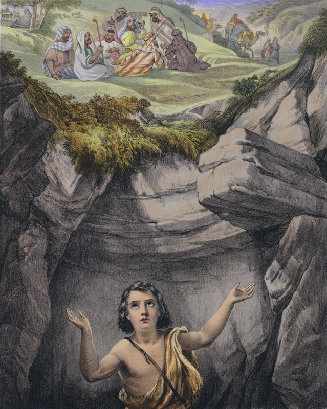 Joseph wird von seinen Brüdern in die Grube geworfen von Siegfried Detler Bendixen