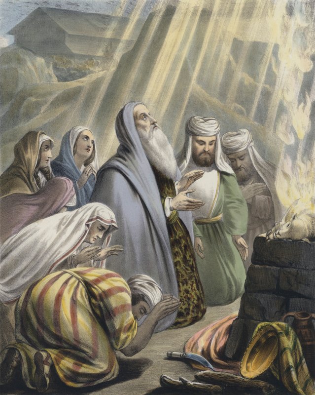 Noahs Opfer nach dem Verlassen der Arche von Siegfried Detler Bendixen