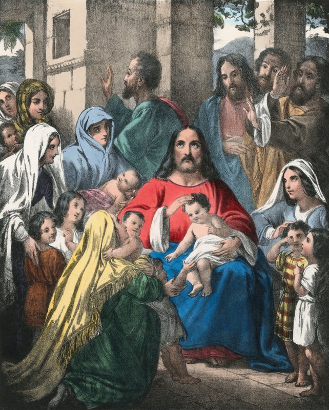 Christus segnet die kleinen Kinder von Siegfried Detler Bendixen