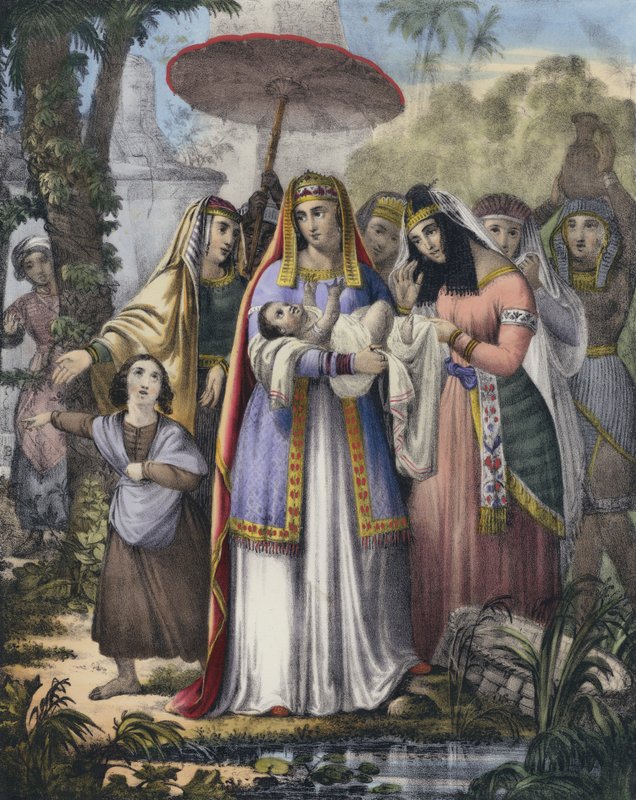 Moses wird von der Tochter des Pharaos gerettet von Siegfried Detler Bendixen