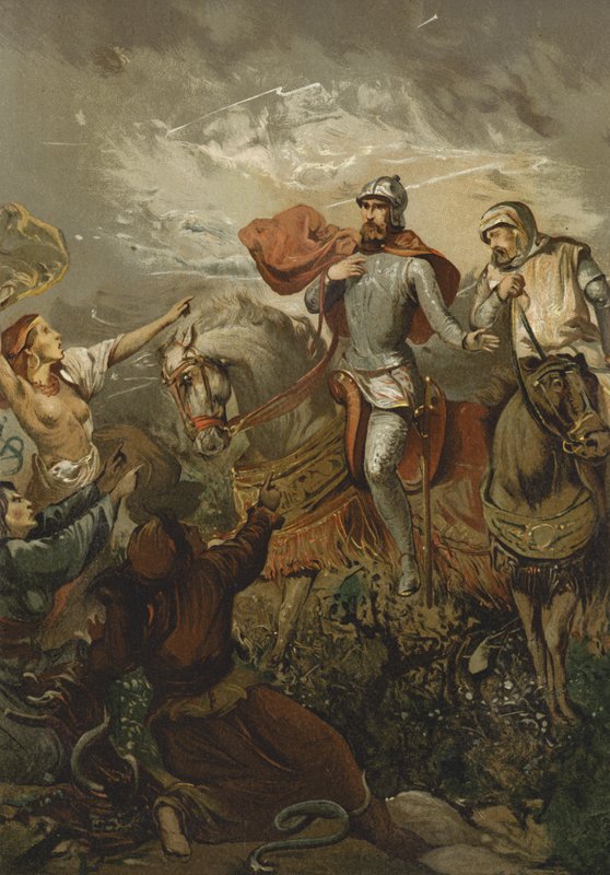 Macbeth wird von den Hexen aufgehalten von Spanish School