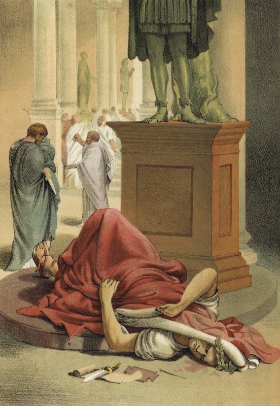 Tod von Julius Caesar, Rom, 44 v. Chr. von Spanish School
