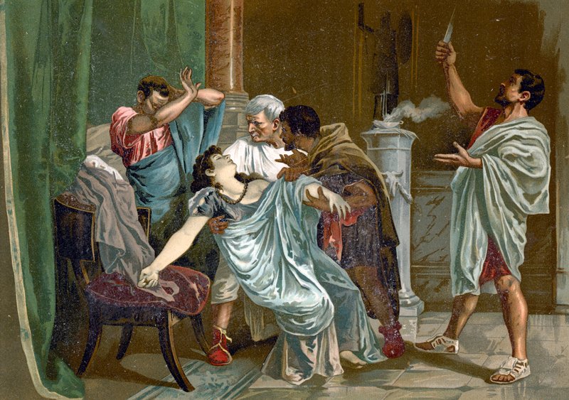 Tod der Lucretia von Spanish School