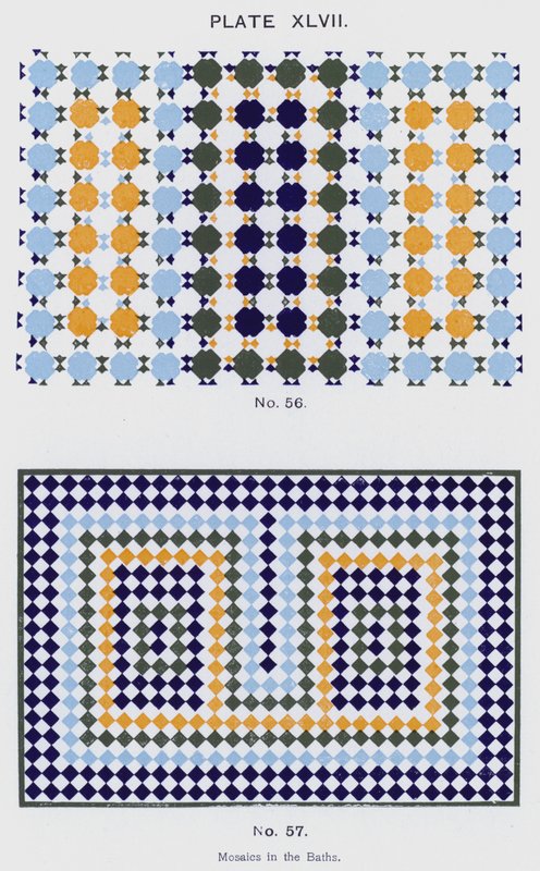 Mosaike in den Bädern von Spanish School