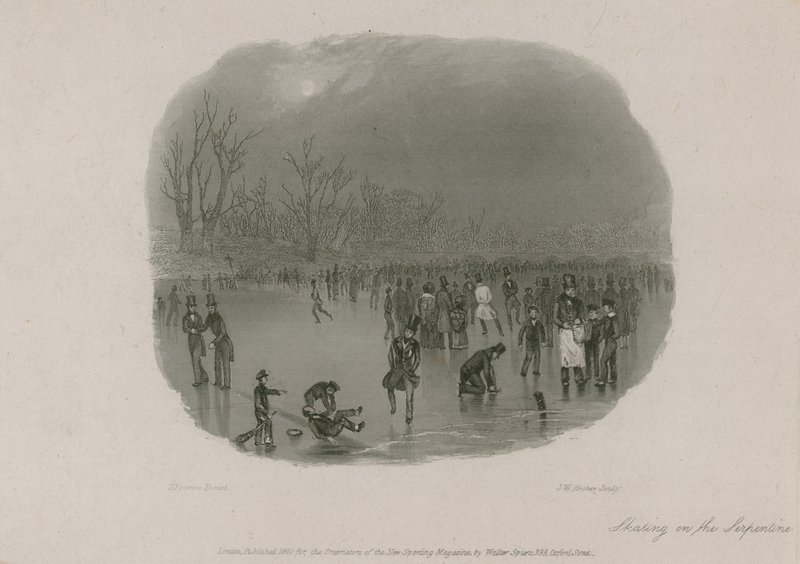 Schlittschuhlaufen auf der Serpentine, Hyde Park, London von Stephen Pearce