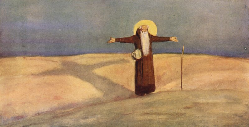 Der heilige Antonius in der Wüste von Stephen Reid