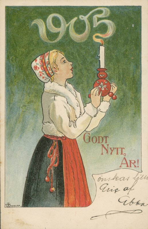 Frohes Neues Jahr, 1905 von Swedish School