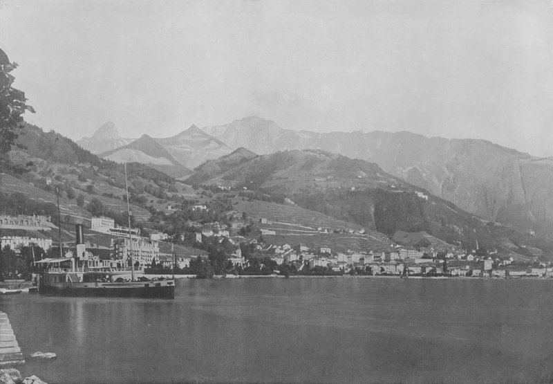 Vernex, Montreux (s/w Foto) von Swiss Photographer