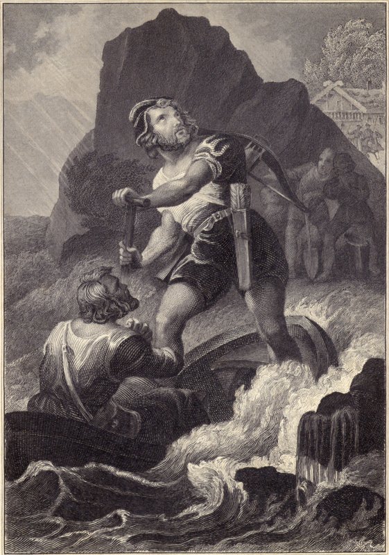 Wilhelm Tell in einem Boot von Swiss School