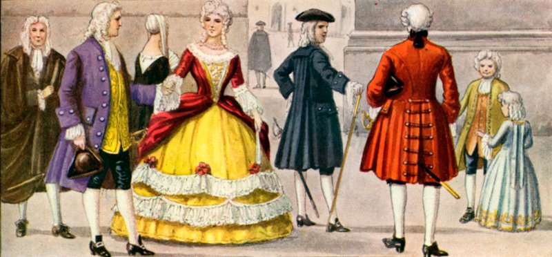 Italienische Kleidung des 18. Jahrhunderts von Tancredi Scarpelli