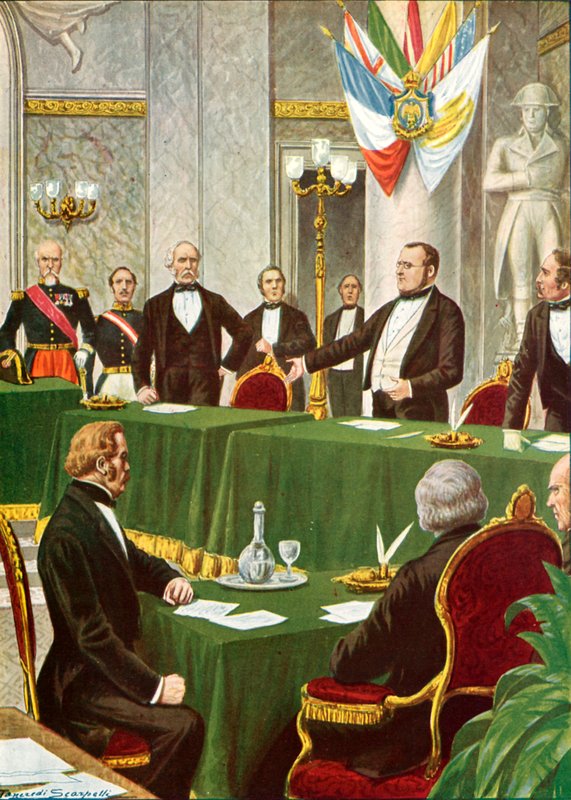 Cavour auf dem Pariser Kongress von Tancredi Scarpelli