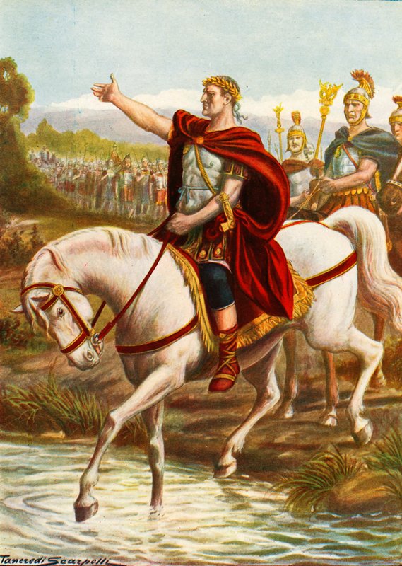 Julius Caesar überquert den Rubikon von Tancredi Scarpelli