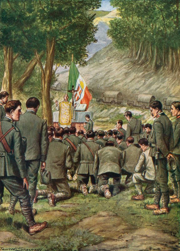 Messe im Lager vor dem Vormarsch von Tancredi Scarpelli