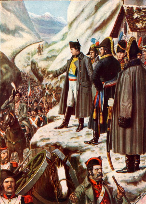Napoleon am Großen Sankt Bernhard Pass von Tancredi Scarpelli