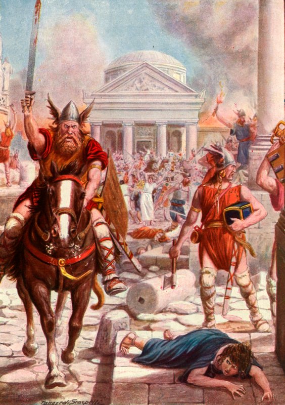 Rom von den Barbaren überfallen von Tancredi Scarpelli
