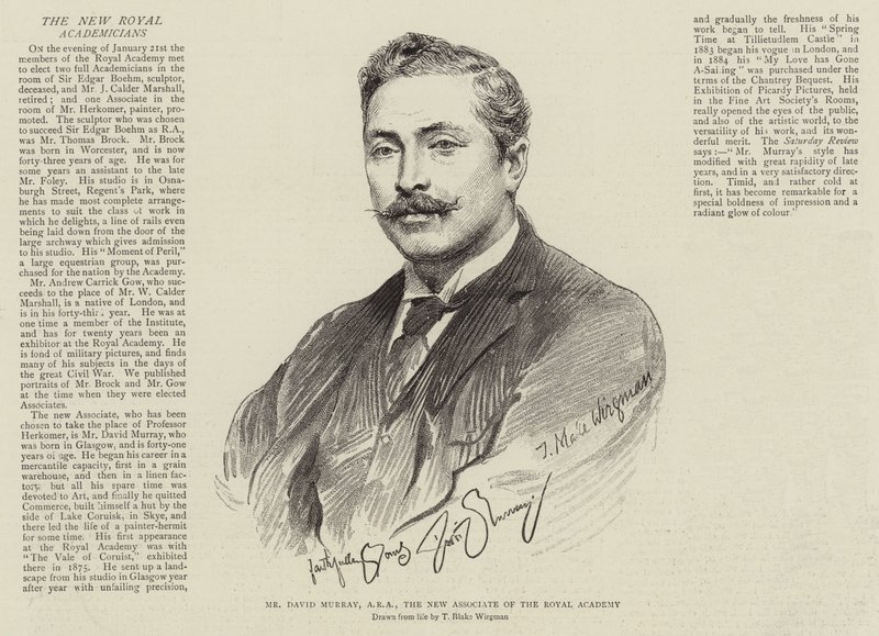Mr. David Murray, ARA, der neue Associate der Royal Academy von Theodore Blake Wirgman