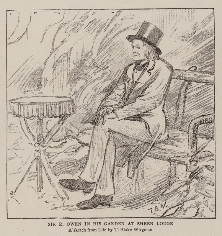 Sir R Owen in seinem Garten in Sheen Lodge von Theodore Blake Wirgman