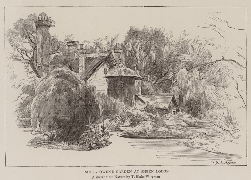 Sir R Owens Garten in Sheen Lodge von Theodore Blake Wirgman