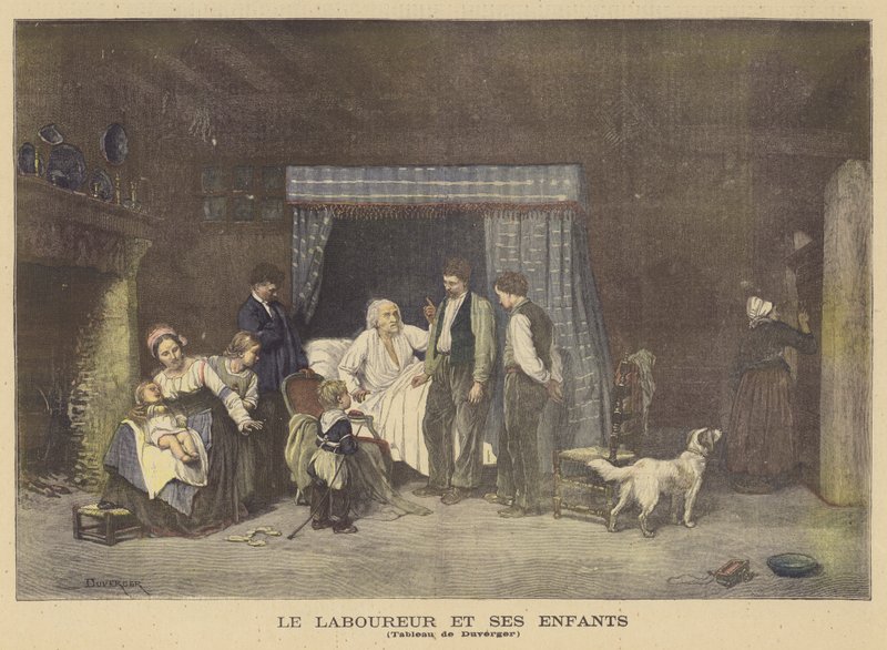 Der Arbeiter und seine Kinder von Theophile Emmanuel Duverger