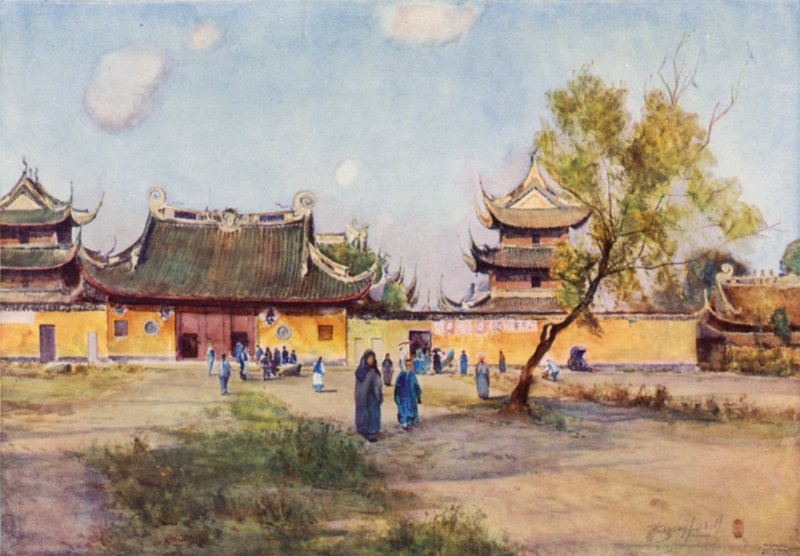 Loongwha-Tempel, in der Nähe von Shanghai von Thomas Hodgson Liddell